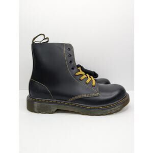 Dr. Martens 1460 Pascal Boots Womens Size 7/Mens 6 Black Zip Lace Up Bex Combat